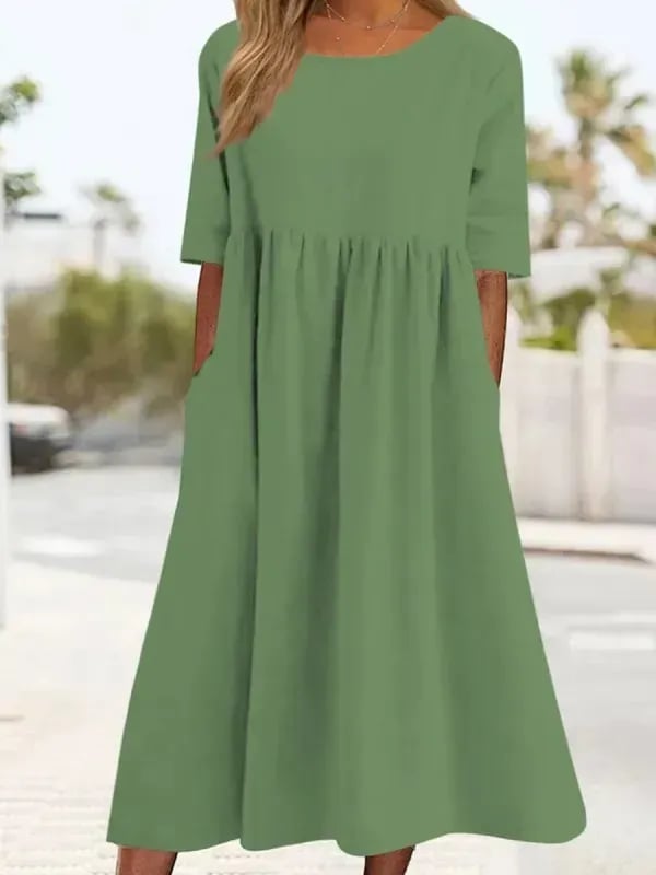 Robe d'Été Femme | Robe Décontractée en Tissu Respirant avec Design Polyvalent | Confort Optimal pour les Journées Chaudes 2