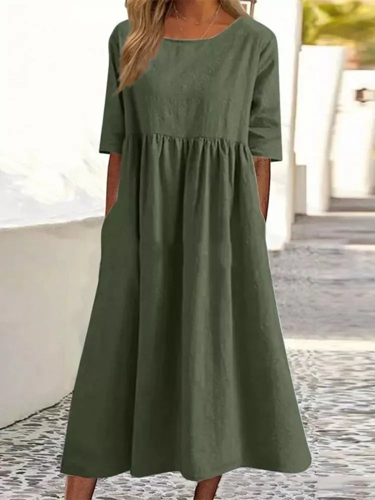 Robe d'Été Femme | Robe Décontractée en Tissu Respirant avec Design Polyvalent | Confort Optimal pour les Journées Chaudes 3