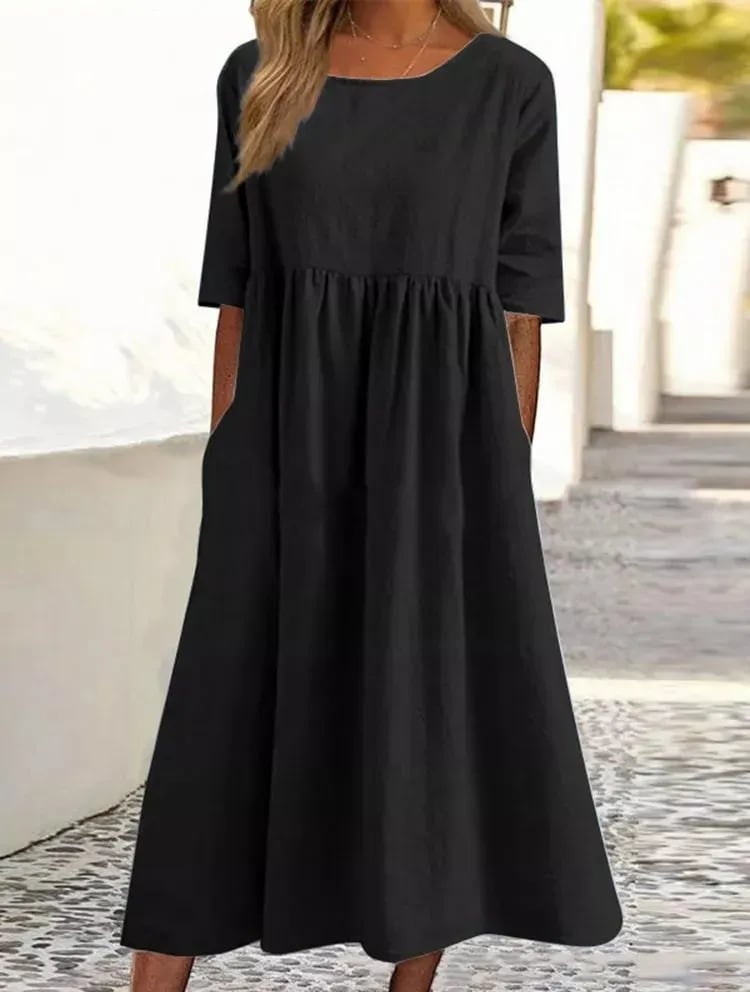 Robe d'Été Femme | Robe Décontractée en Tissu Respirant avec Design Polyvalent | Confort Optimal pour les Journées Chaudes 4