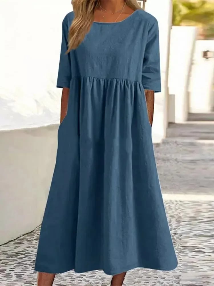 Robe d'Été Femme | Robe Décontractée en Tissu Respirant avec Design Polyvalent | Confort Optimal pour les Journées Chaudes 5