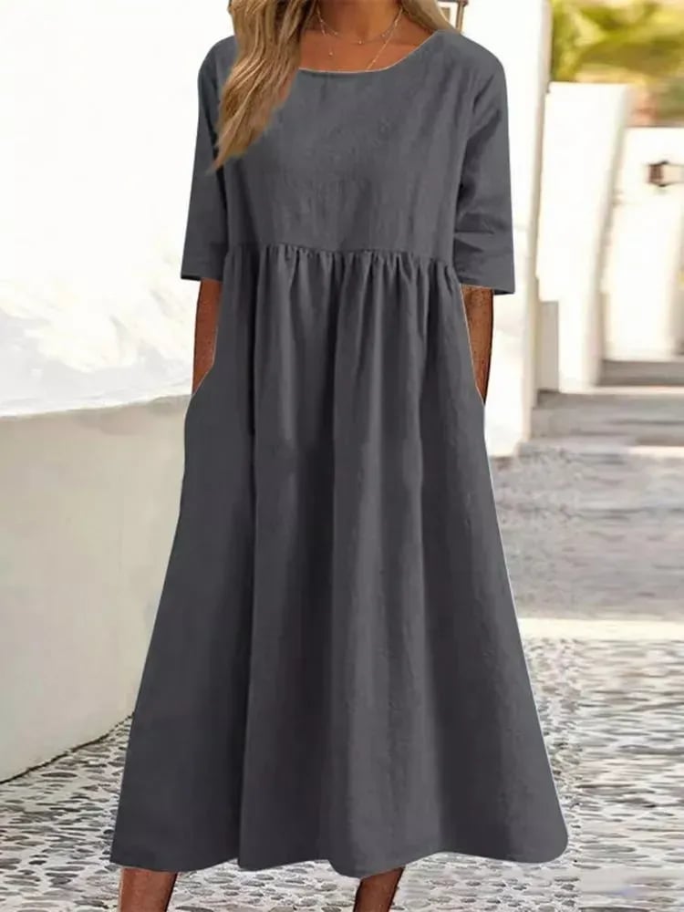 Robe d'Été Femme | Robe Décontractée en Tissu Respirant avec Design Polyvalent | Confort Optimal pour les Journées Chaudes 6