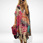 Robe d'Été Femme | Robe Longue Ample avec Imprimé Artistique | Confort et Élégance pour Journées Ensoleillées 0