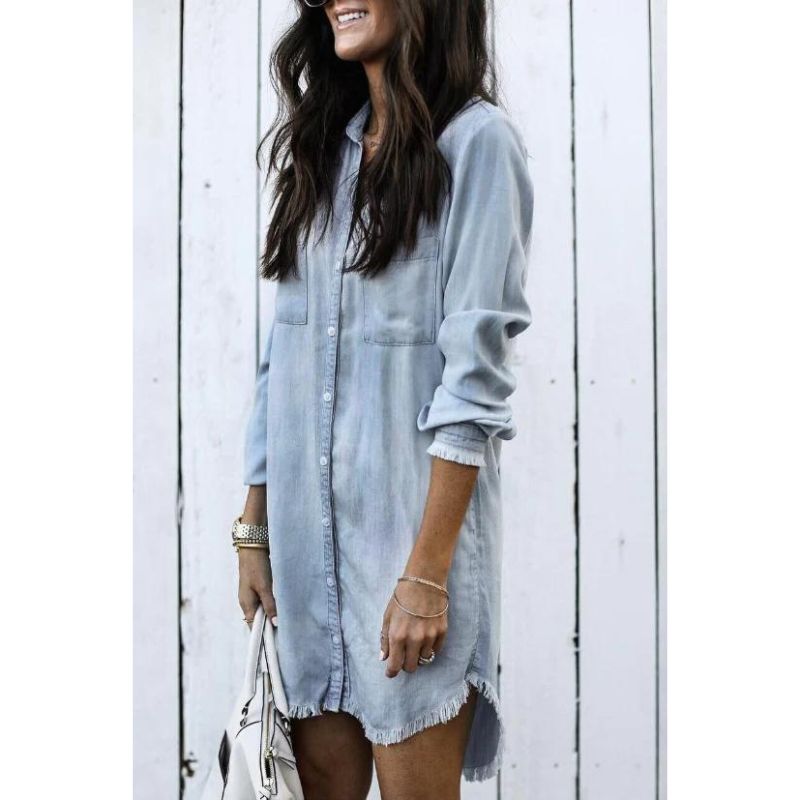 Robe en Jean Femme Classique avec Détails Boutonnés | Confort et Élégance pour Toutes Occasions 1