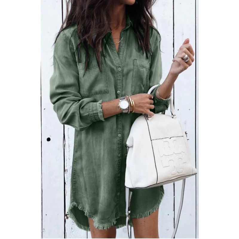 Robe en Jean Femme Classique avec Détails Boutonnés | Confort et Élégance pour Toutes Occasions 3