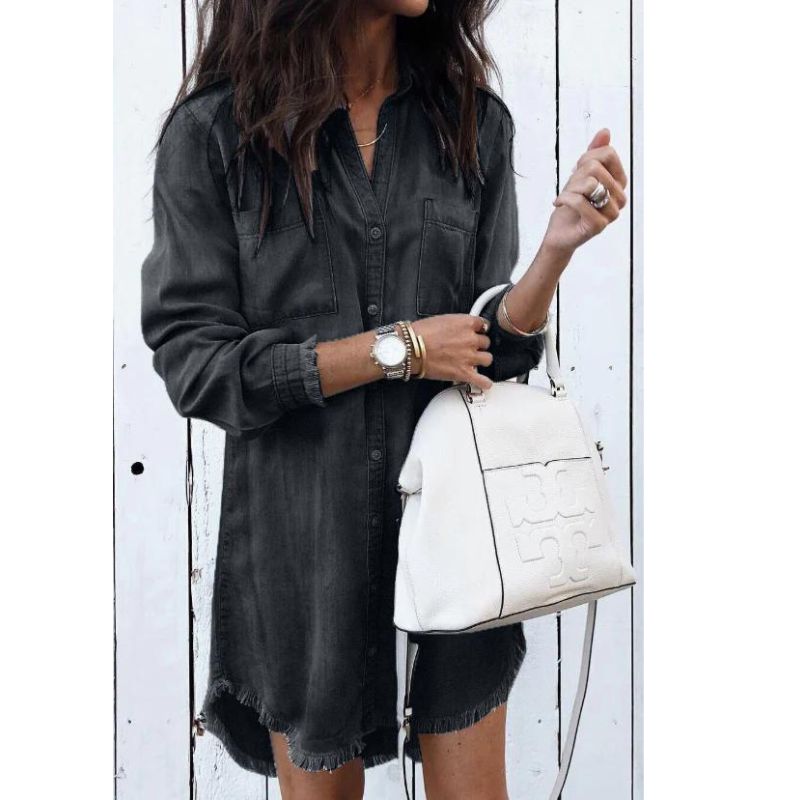 Robe en Jean Femme Classique avec Détails Boutonnés | Confort et Élégance pour Toutes Occasions 4