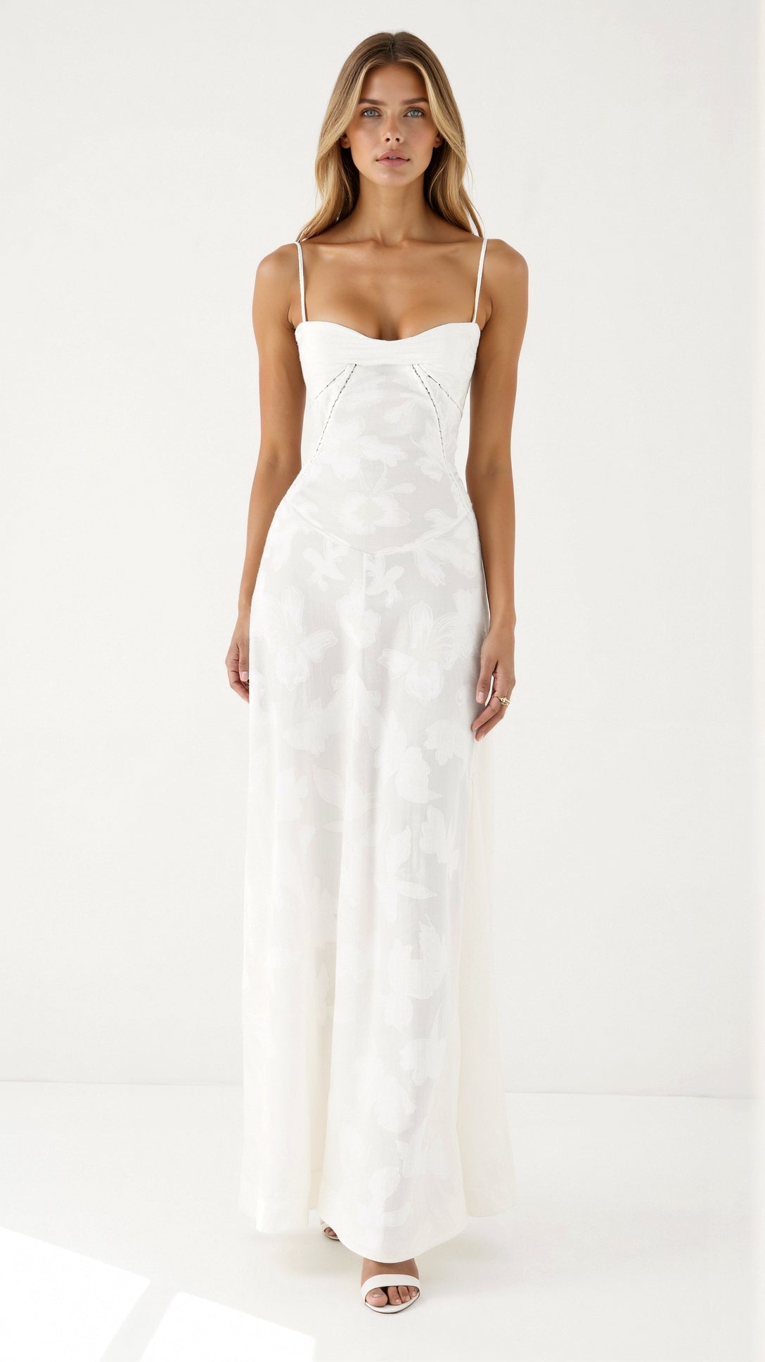 Sophia | Élégante Robe Longue Femme Bustier Blanche pour Soirées 3