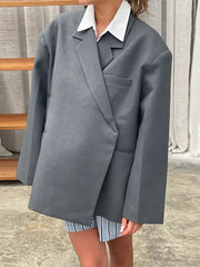 Sophie | Blazer Oversize Élégant Noir Femme 0