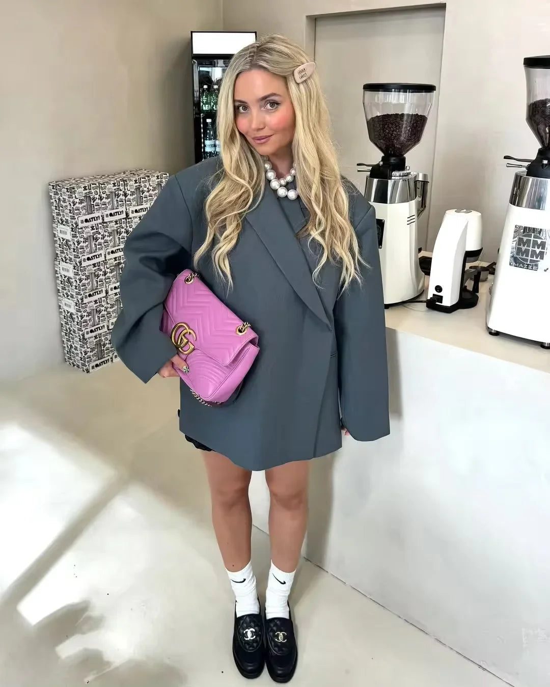 Sophie | Blazer Oversize Élégant Noir Femme 4