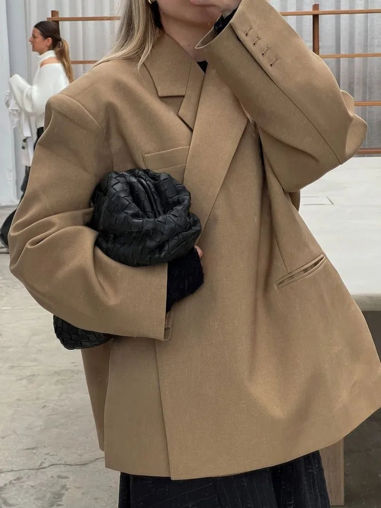 Sophie | Blazer Oversize Élégant Noir Femme 8