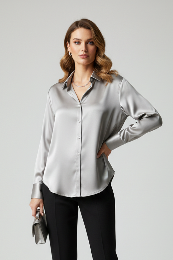 Sophie | Chemise Femme Chic Épurée à Col Boutonné 0
