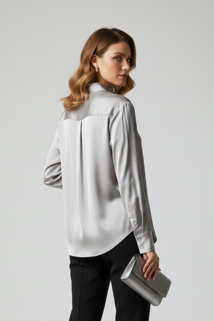 Sophie | Chemise Femme Chic Épurée à Col Boutonné 2