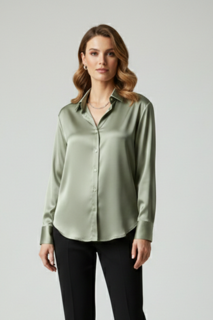 Sophie | Chemise Femme Chic Épurée à Col Boutonné 3