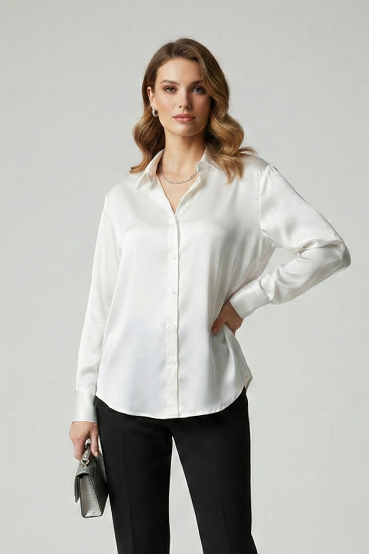 Sophie | Chemise Femme Chic Épurée à Col Boutonné 6