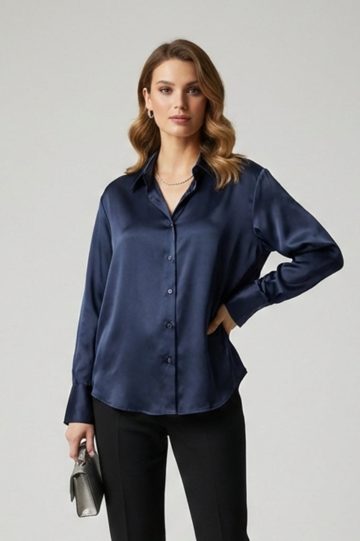 Sophie | Chemise Femme Chic Épurée à Col Boutonné 8