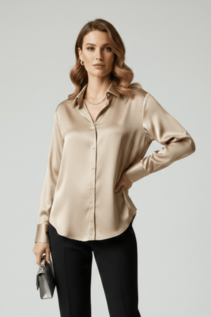 Sophie | Chemise Femme Chic Épurée à Col Boutonné 9