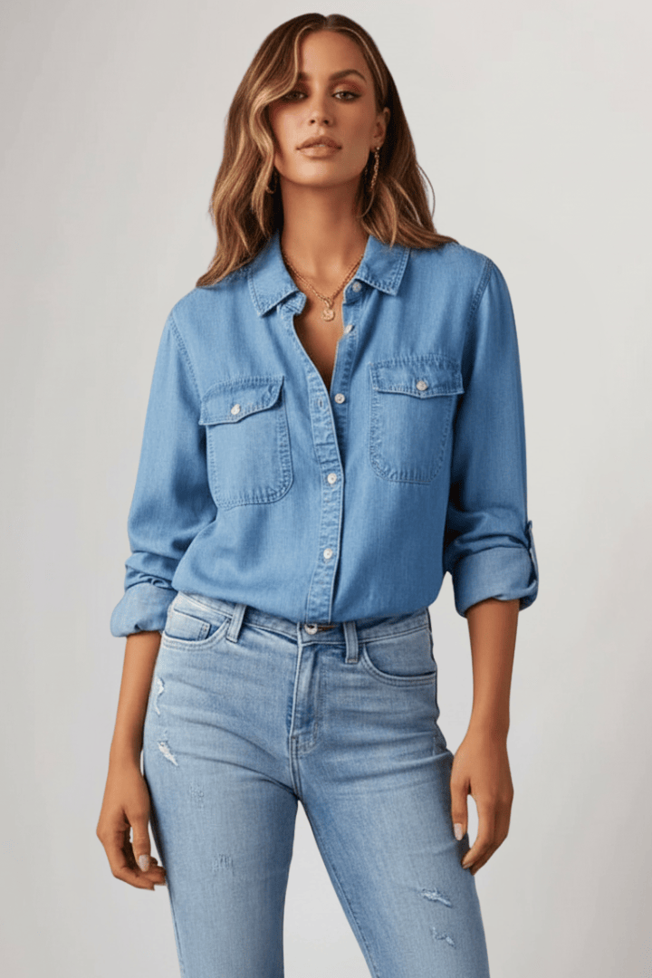 Sophie | Chemise en Jean Pratique et Élégante 0