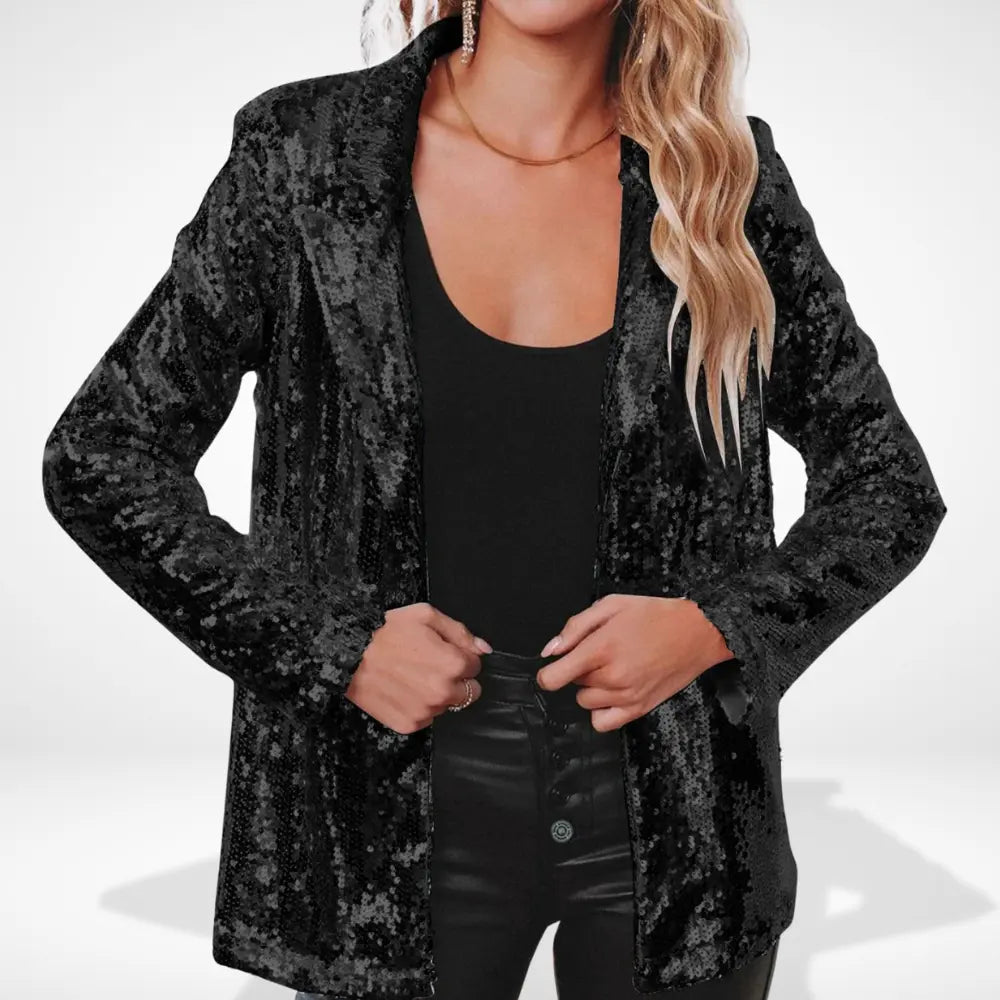 Sophie | Chic Blazer Droit à Sequins Femme 0