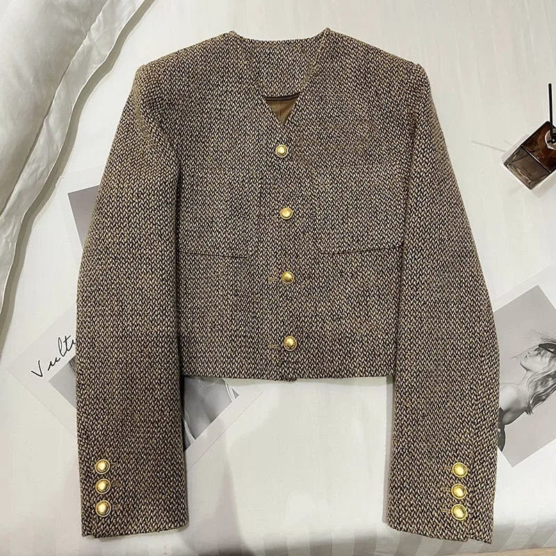 Sophie | Élégant Blazer Court Noir Femme Ajusté 1