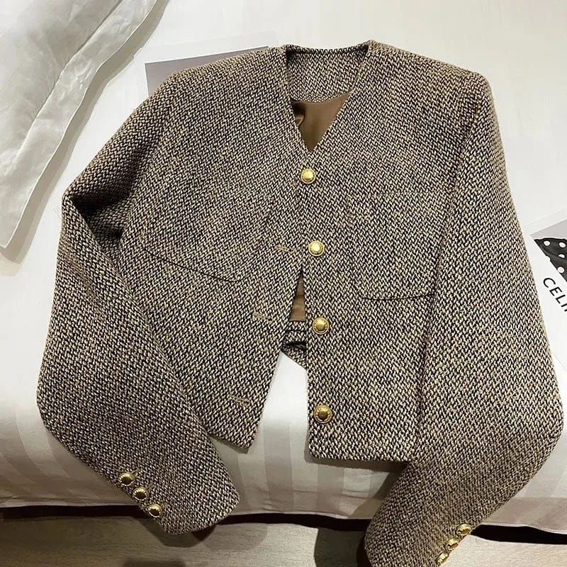 Sophie | Élégant Blazer Court Noir Femme Ajusté 3