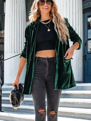 Sophie | Élégant Blazer Femme en Velours Luxueux 0