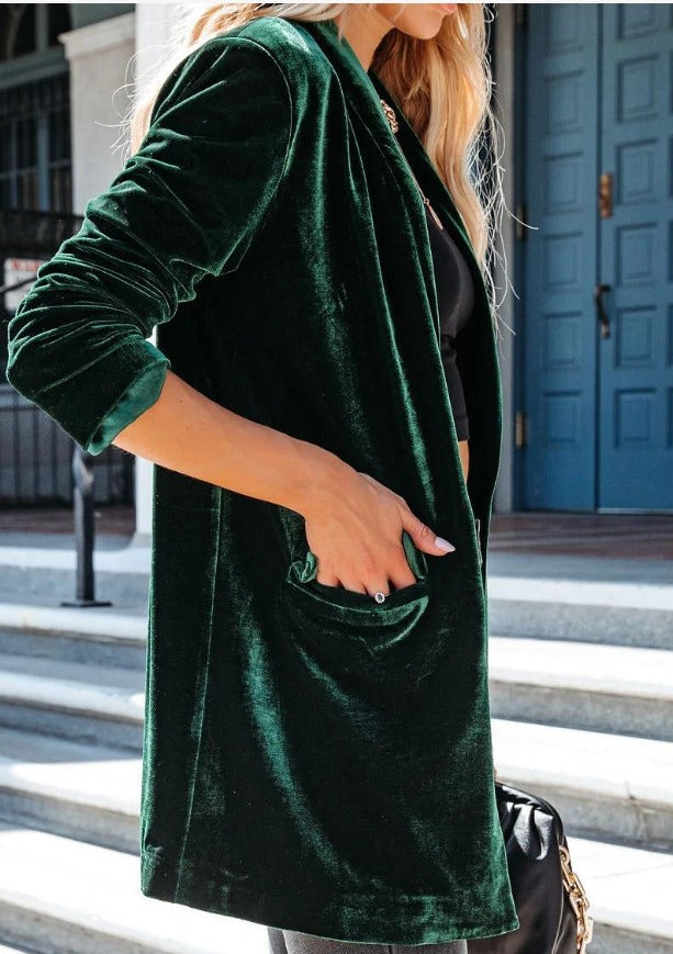 Sophie | Élégant Blazer Femme en Velours Luxueux 2
