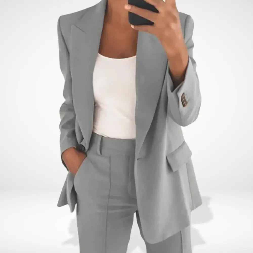 Sophie | Élégant Blazer Noir Femme Long 3