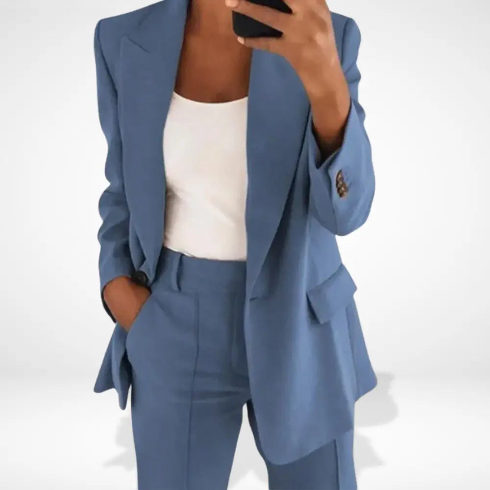 Sophie | Élégant Blazer Noir Femme Long 4