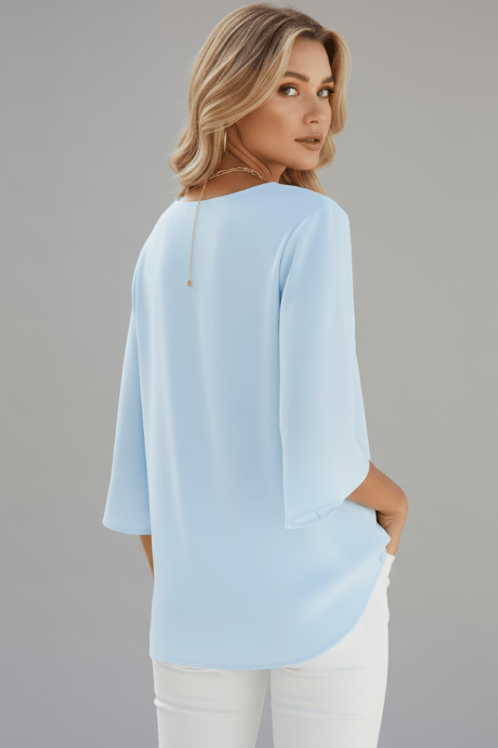 Sophie | Élégant Chemisier Ample à Manches Courtes en Viscose 3