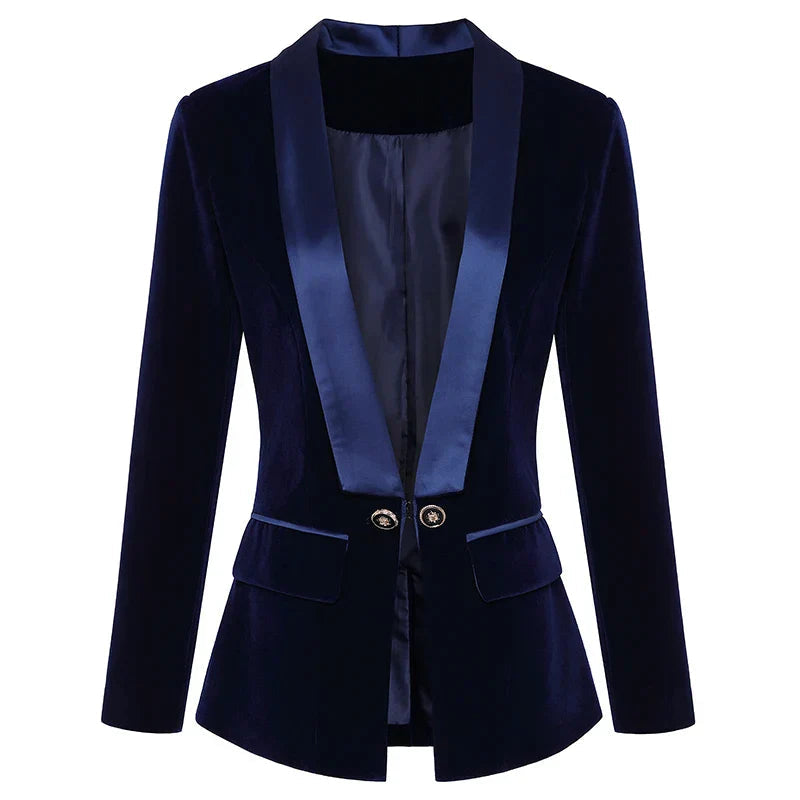 Sophie | Élégant Veste Blazer Femme en Velours Luxueux 2