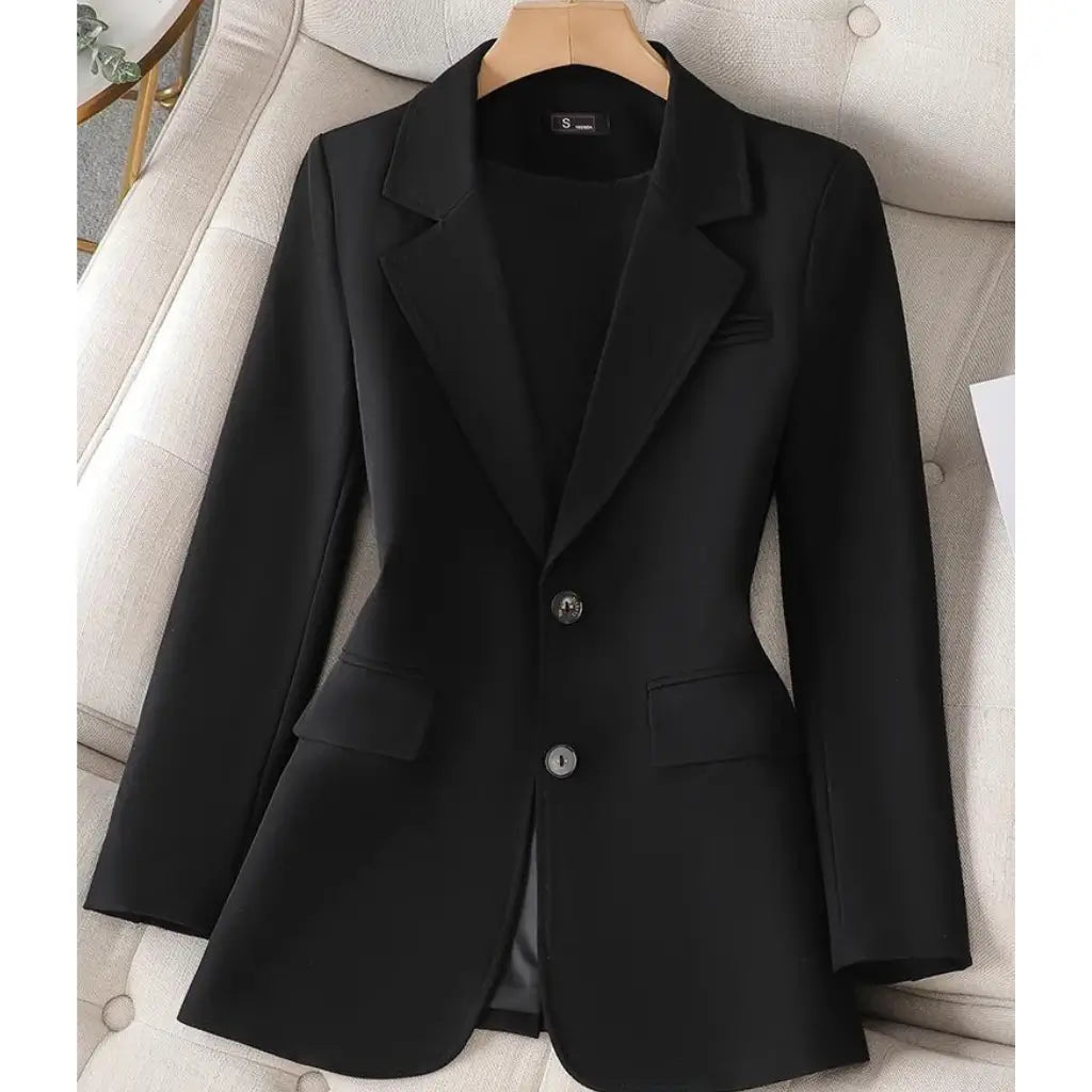 Sophie | Élégant Veste Blazer Noir Femme Cintrée 6