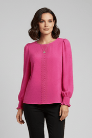 Sophie | Élégante Blouse Brodée avec Poignets Élastiqués 0