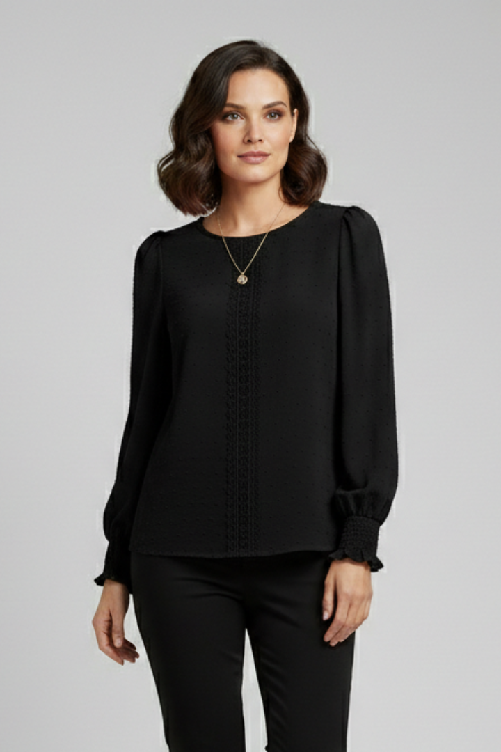 Sophie | Élégante Blouse Brodée avec Poignets Élastiqués 4
