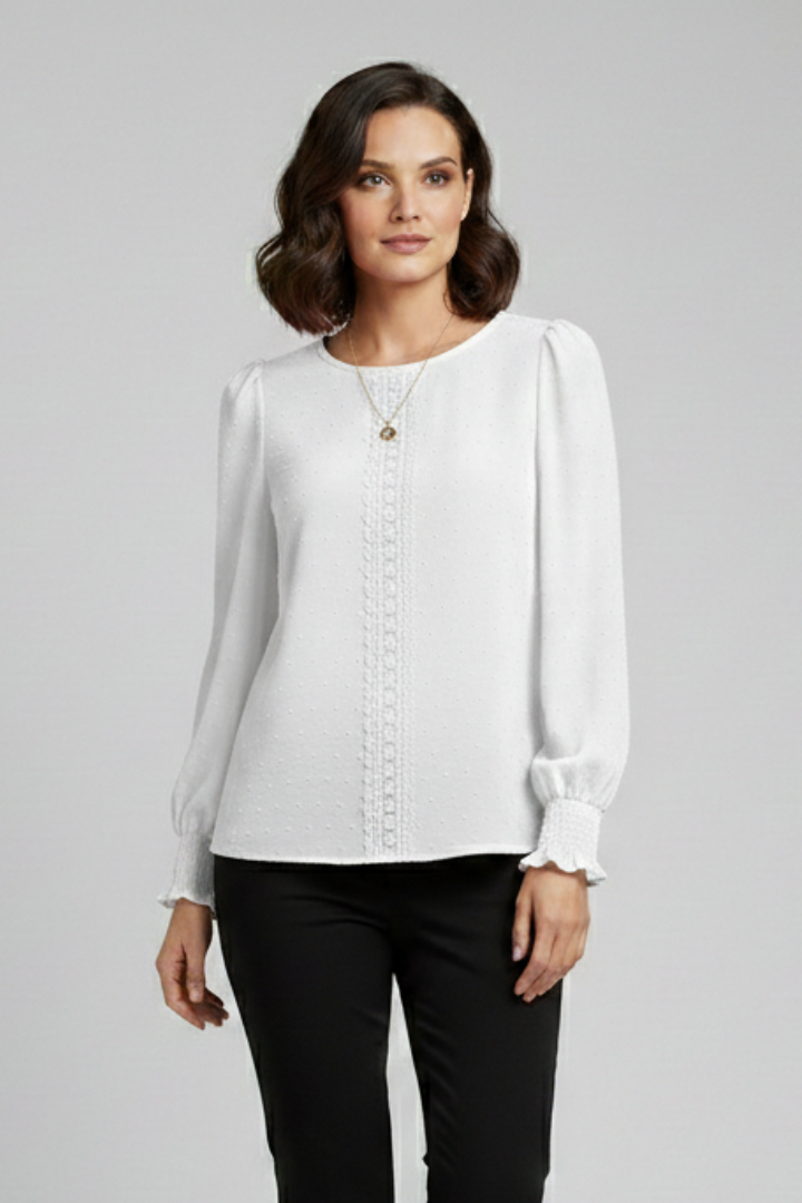 Sophie | Élégante Blouse Brodée avec Poignets Élastiqués 5