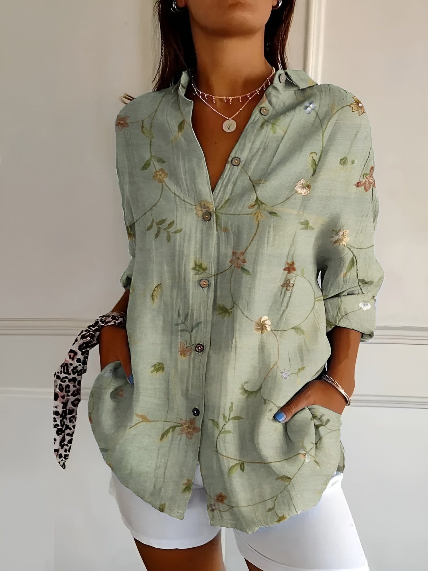 Sophie | Élégante Blouse Femme à Imprimé Floral 0