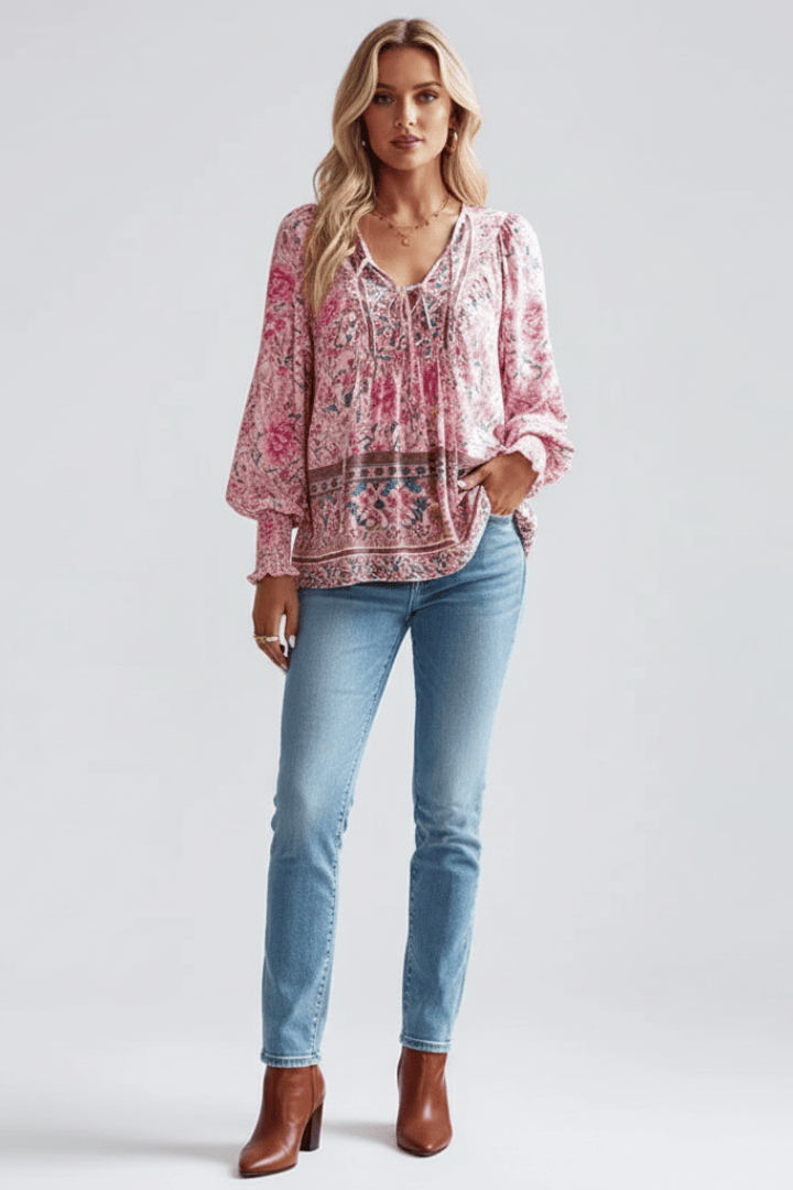 Sophie | Élégante Blouse Femme à Imprimé Floral 0