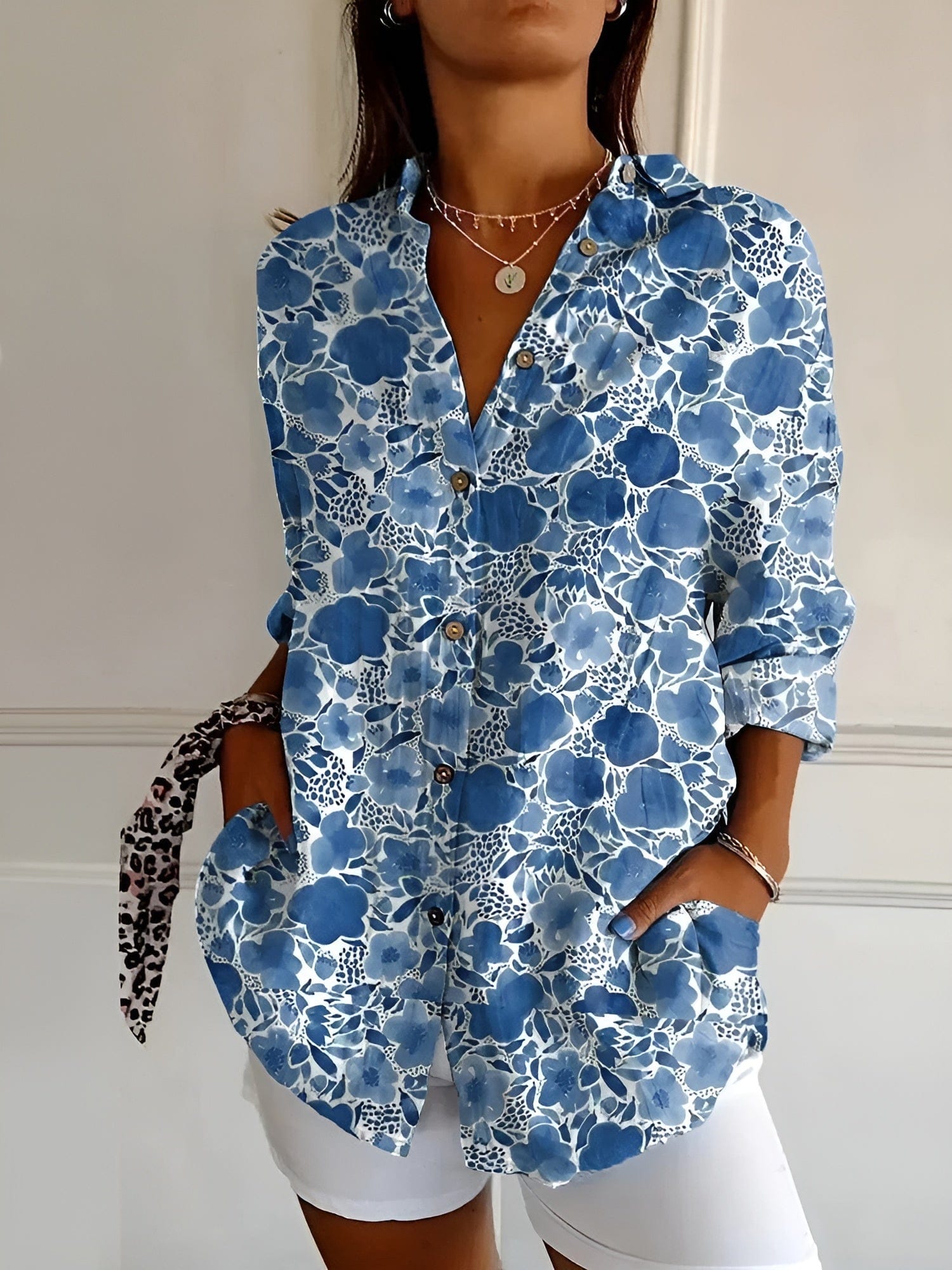 Sophie | Élégante Blouse Femme à Imprimé Floral 1