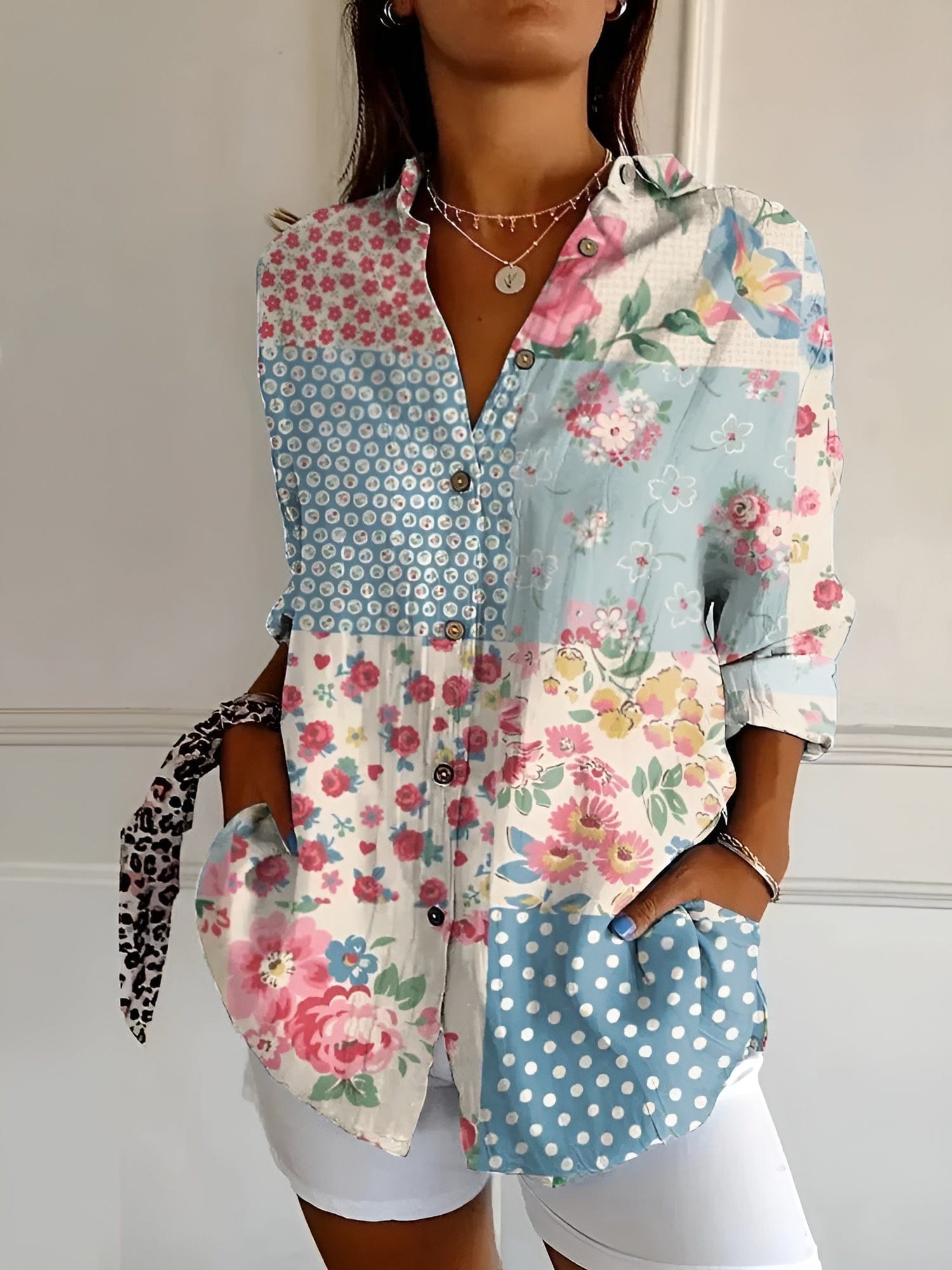 Sophie | Élégante Blouse Femme à Imprimé Floral 2