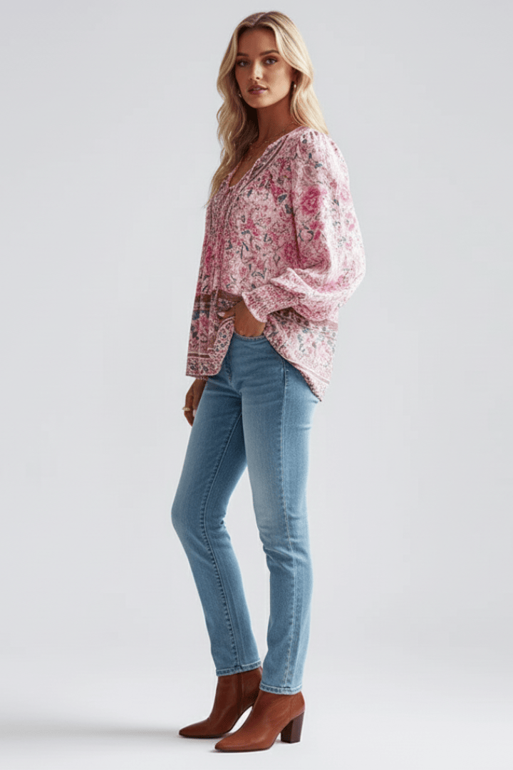 Sophie | Élégante Blouse Femme à Imprimé Floral 2