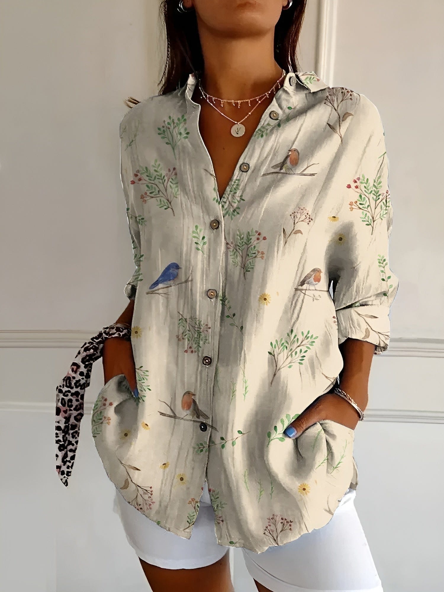 Sophie | Élégante Blouse Femme à Imprimé Floral 4