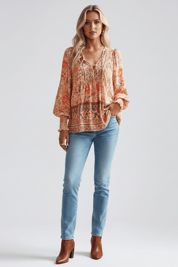 Sophie | Élégante Blouse Femme à Imprimé Floral 4
