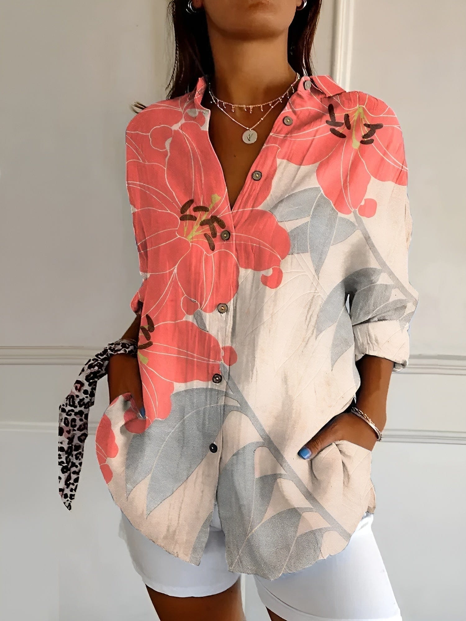 Sophie | Élégante Blouse Femme à Imprimé Floral 6
