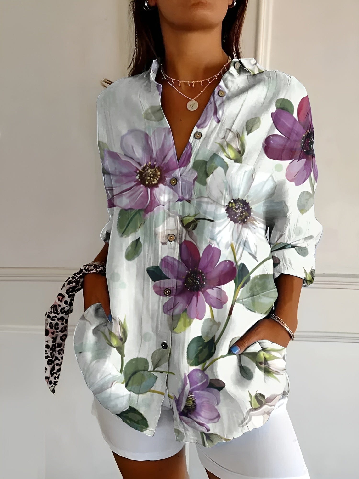 Sophie | Élégante Blouse Femme à Imprimé Floral 7
