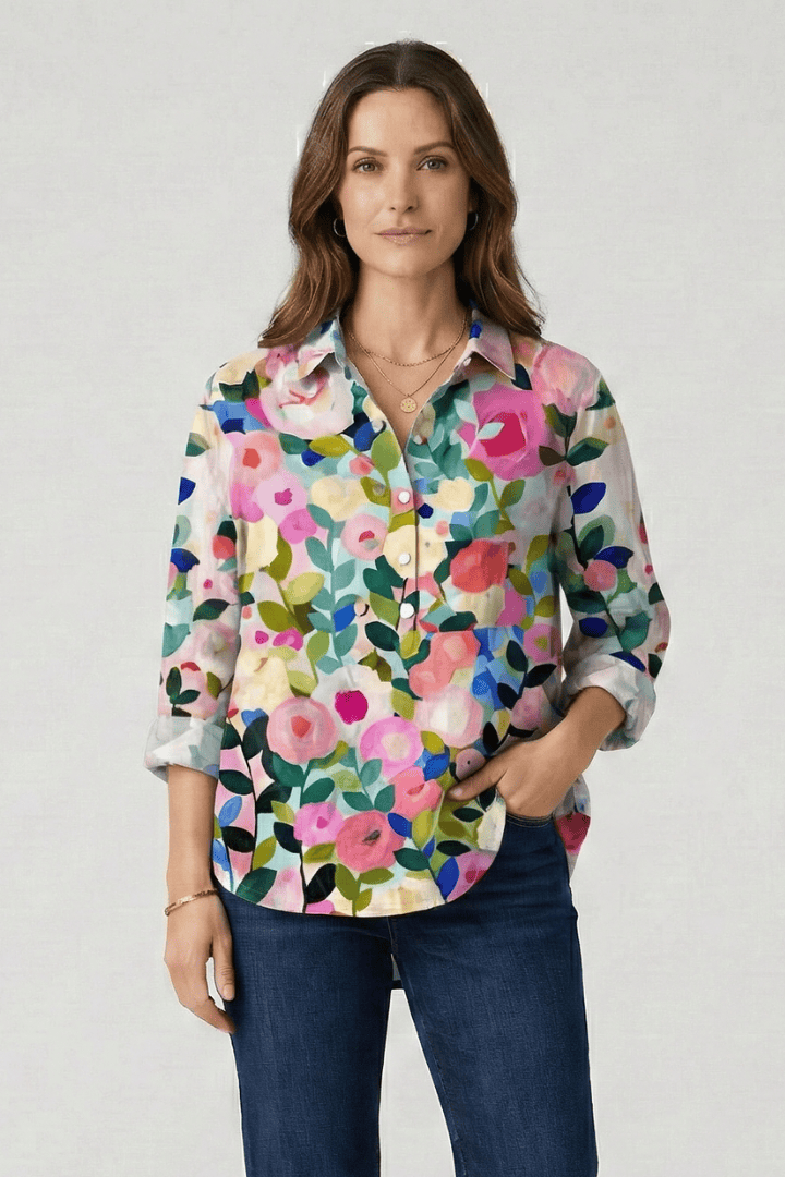 Sophie | Élégante Blouse Florale Multicolore pour Femme 0
