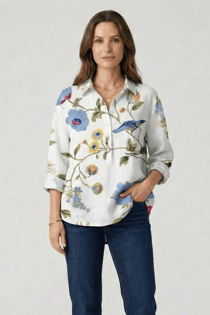 Sophie | Élégante Blouse Florale Multicolore pour Femme 12