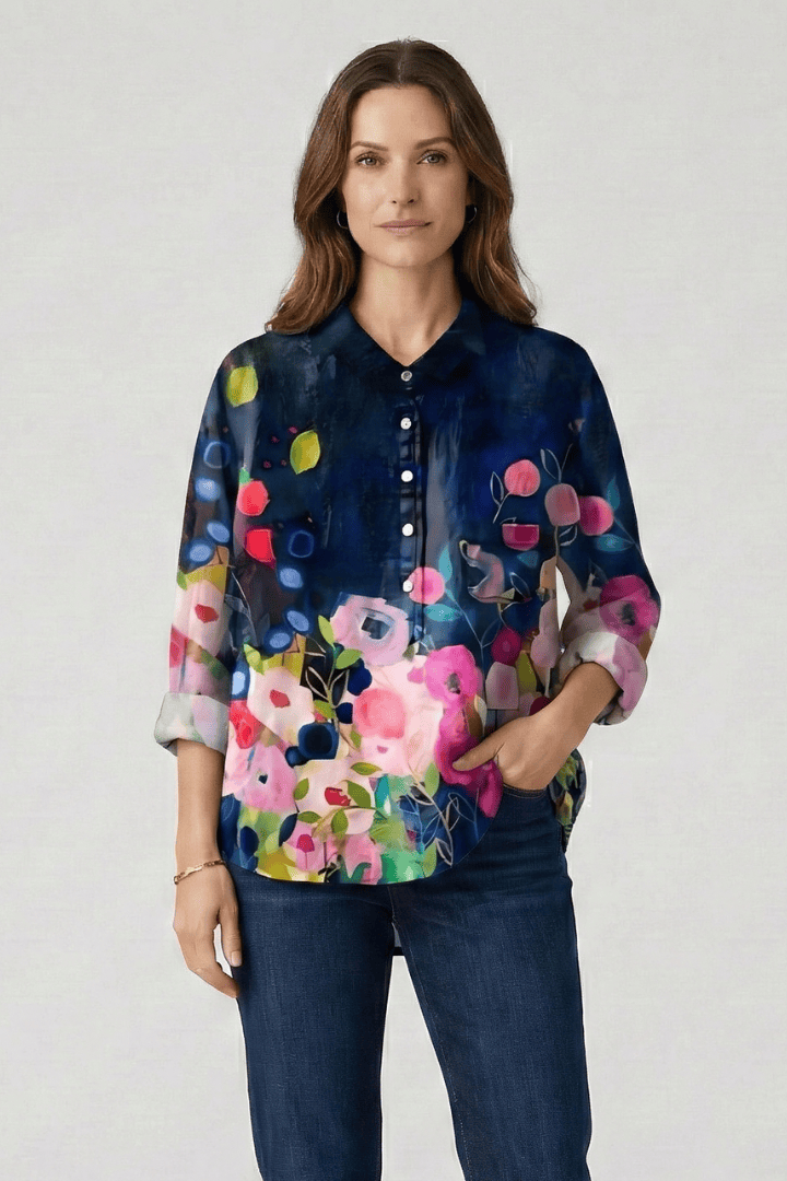 Sophie | Élégante Blouse Florale Multicolore pour Femme 14