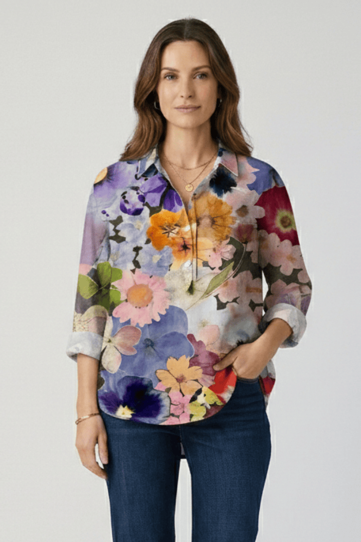 Sophie | Élégante Blouse Florale Multicolore pour Femme 5