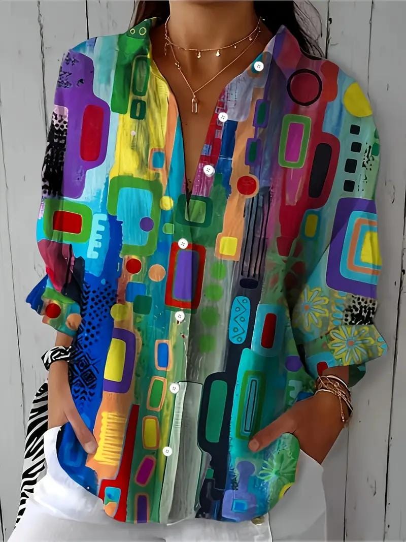 Sophie | Élégante Blouse d'Été Multicolore 0