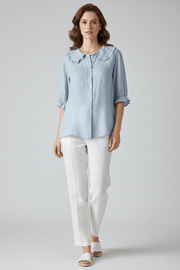 Sophie | Élégante Chemise Vintage à Volants et Boutons 0