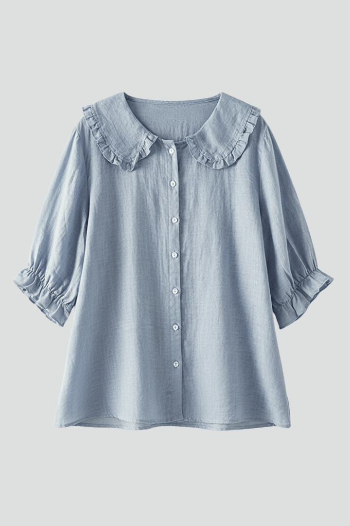 Sophie | Élégante Chemise Vintage à Volants et Boutons 5