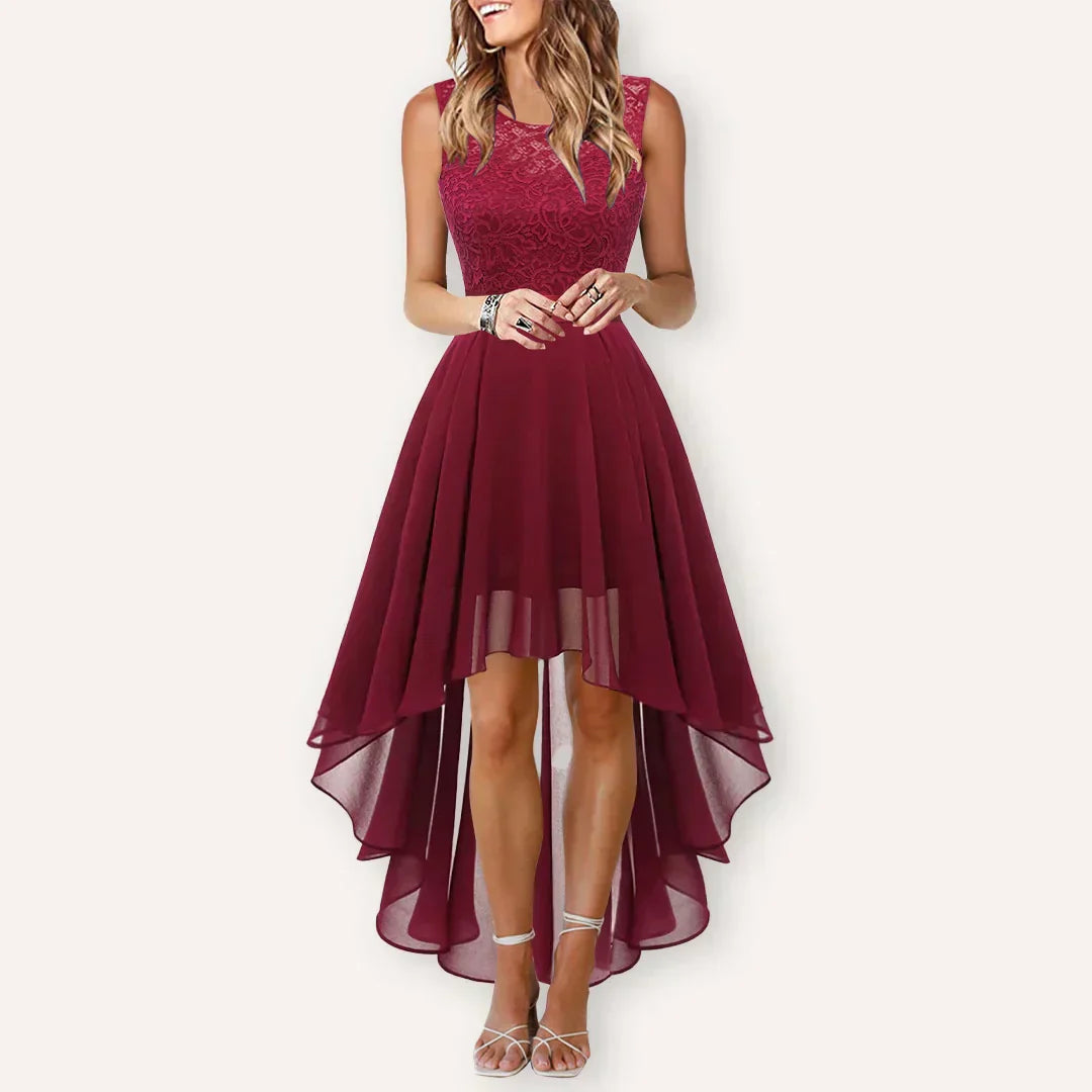 Sophie | Élégante Robe Haute-Basse pour Mariage Invitée 2
